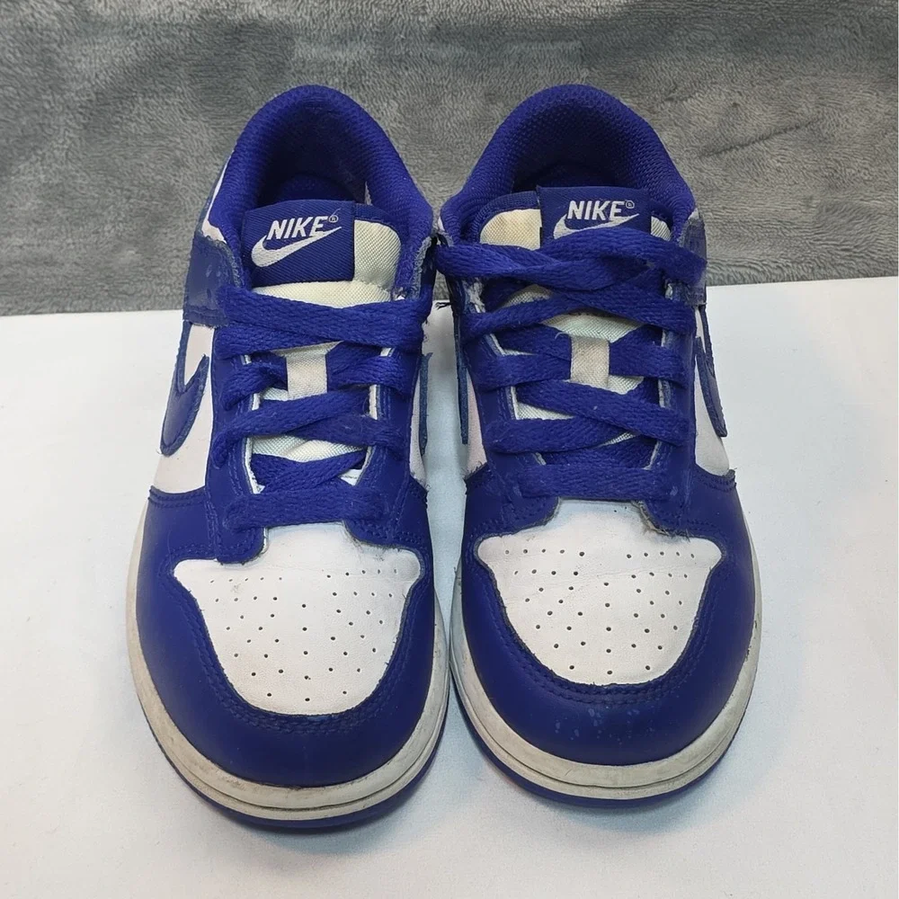 Nike Dunk Low Kentucky Blue/white  Kids Size 13C FB9108-106